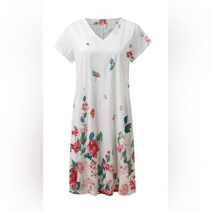V-Neck Floral Dress